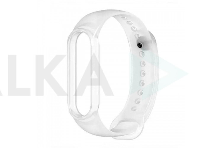 Ремешок силиконовый для XIAOMI MI Band 5/6/7 прозрачный