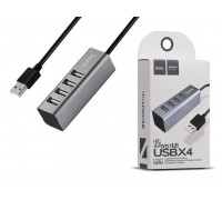 Разветвитель USB HUB 2.0 HOCO HB1 на 4 порта (Space Gray)