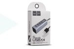 Разветвитель USB HUB 2.0 HOCO HB1 на 4 порта (Space Gray)