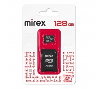 Карта памяти microSDХC MIREX 128 GB UHS-I U3 (сlass 10) с адаптером (13613-AD3UH128)