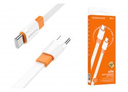 Кабель USB - USB Type-C BOROFONE BX89 3A (бело-оранжевый) 1м