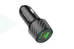 Автомобильное зарядное устройство АЗУ 2USB BOROFONE BZ21A  36W  QC3.0 (черный)
