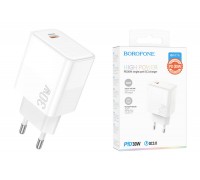 Сетевое зарядное устройство USB-C BOROFONE BA77A PD 30W (белый)