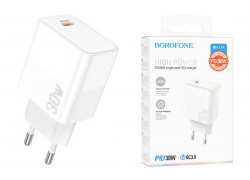 Сетевое зарядное устройство USB-C BOROFONE BA77A PD 30W (белый)