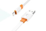 Кабель USB - Lightning BOROFONE BX89 2,4A (бело-оранжевый) 1м