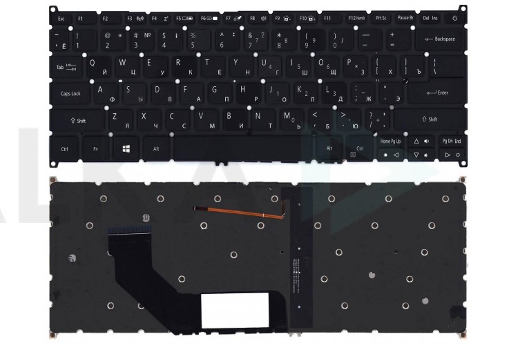 Клавиатура для ноутбука Acer Swift 3 SF314 черная с подсветкой