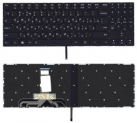 Клавиатура для ноутбука Lenovo Legion Y520 черная без рамки, белая подсветка