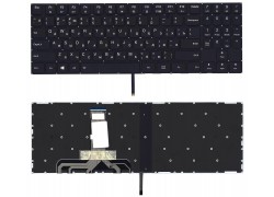 Клавиатура для ноутбука Lenovo Legion Y520 черная без рамки, белая подсветка