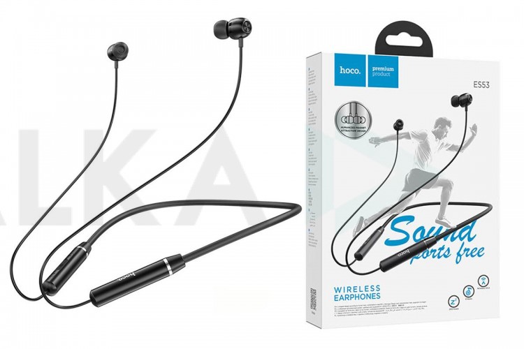 Наушники вакуумные беспроводные HOCO ES53 Coolway sports BT earphones Bluetooth (черный)