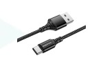 Кабель USB - USB Type-C BOROFONE BX54, 2,4A (черный) 1м (в оплетке)