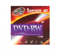 DVD-RW VS 4,7 GB 4x конверт (цена за 5 дисков)