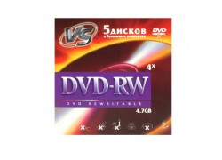 DVD-RW VS 4,7 GB 4x конверт (цена за 5 дисков)