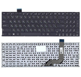 Клавиатура для ноутбука Asus X542 черная без рамки