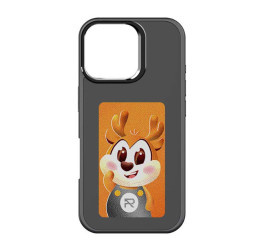 Чехол для телефона CREATIVE CASE 106 Phone 16 Pro, картинка меняется программно, (Черный)