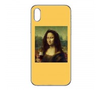Чехол силиконовый iPhone XS Max с рисунком "Мона Лиза" 