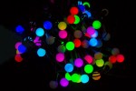 Гирлянда новогодняя светодиодная шарики маленькие матовые цветные RGB (5 метров)