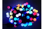 Гирлянда новогодняя светодиодная шарики маленькие матовые цветные RGB (5 метров)