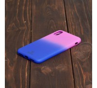 Чехол силиконовый iPhone X Baseus (фиолетово-синий)