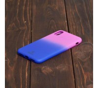 Чехол силиконовый iPhone X Baseus (фиолетово-синий)