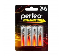 Батарейка солевая Perfeo R6 AA/4BL Dynamic Zinc блистер цена за 4 шт