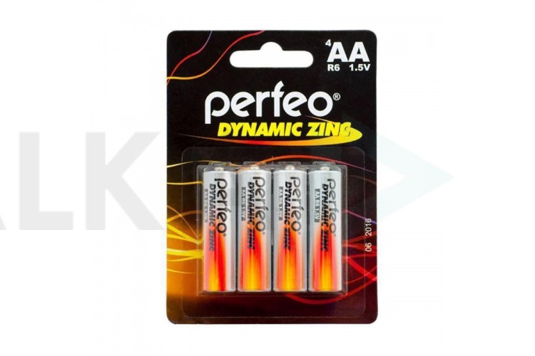 Батарейка солевая Perfeo R6 AA/4BL Dynamic Zinc блистер цена за 4 шт