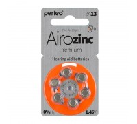 Батарейка часовая для слуховых аппаратов Perfeo ZA13/6BL Airozinc Premium