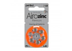 Батарейка часовая для слуховых аппаратов Perfeo ZA13/6BL Airozinc Premium