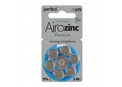 Батарейка часовая для слуховых аппаратов Perfeo ZA675/6BL Airozinc Premium