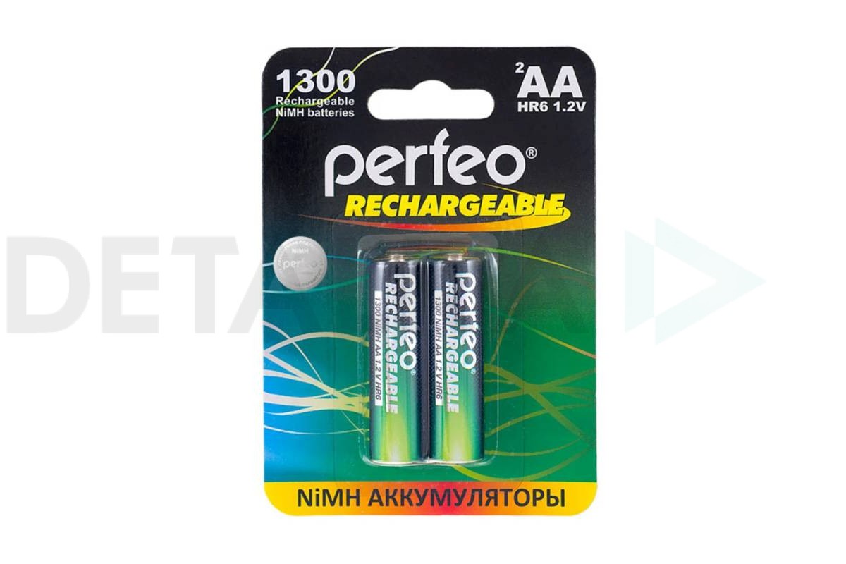 Аккумулятор Ni-MH Perfeo AA 1300mAh/2BL (Картонный блистер, цена за 2  штуки) в Детальке купить,