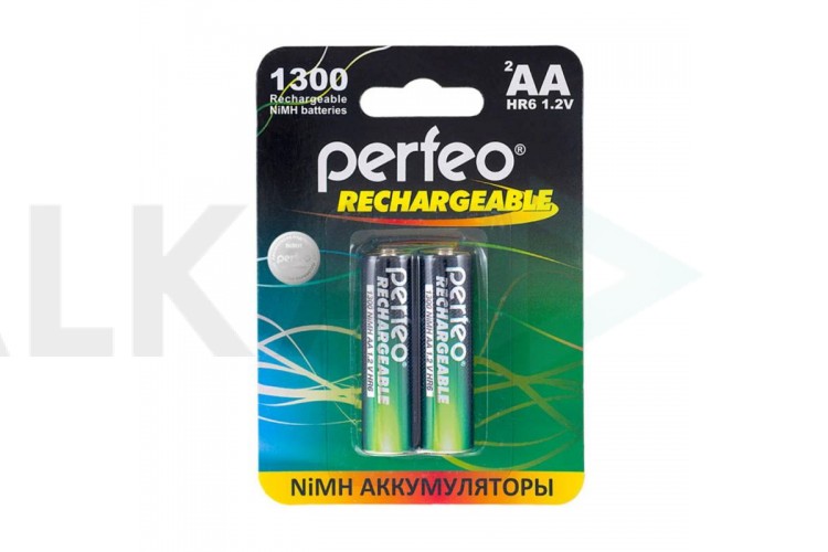 Аккумулятор Ni-MH Perfeo AA 1300mAh/2BL (Картонный блистер, цена за 2 штуки)