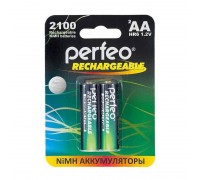 Аккумулятор Ni-MH Perfeo AA 2100mAh/2BL (Картонный блистер, цена за 2 штуки)
