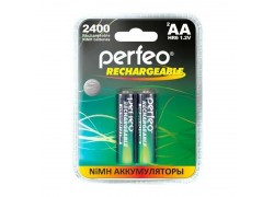 Аккумулятор Ni-MH Perfeo AA 2400mAh/2BL (Пластиковый блистер, цена за 2 штуки)
