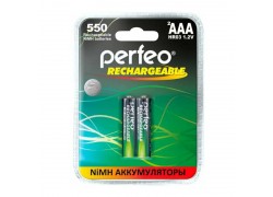 Аккумулятор Ni-MH Perfeo AAA 550mAh/2BL (Пластиковый блистер, цена за 2 штуки)