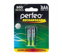 Аккумулятор Ni-MH Perfeo AAA 600mAh/2BL (Картонный блистер, цена за 2 штуки)