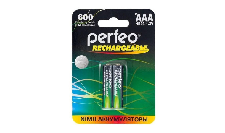 Аккумулятор Ni-MH Perfeo AAA 600mAh/2BL (Картонный блистер, цена за 2 штуки) Аккумулятор Ni-MH Perfeo AAA 600mAh/2BL (Картонный блистер, цена за 2 штуки)