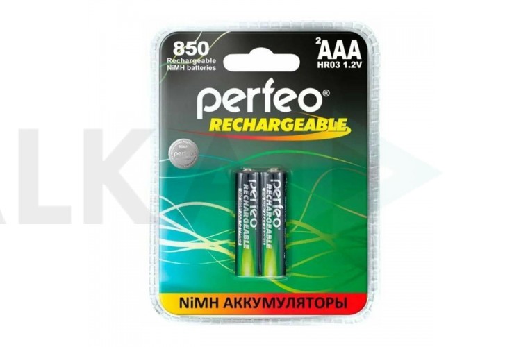 Аккумулятор Ni-MH Perfeo AAA 850mAh/2BL (Пластиковый блистер, цена за 2 штуки)
