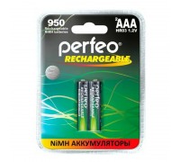 Аккумулятор Ni-MH Perfeo AAA 950mAh/2BL (Пластиковый блистер, цена за 2 штуки)