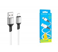 Кабель USB - Lightning BOROFONE BX83 2,4A (белый) 1м (силиконовый)