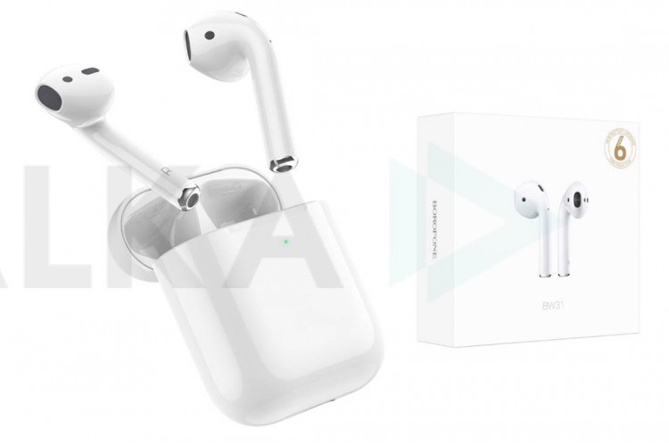 Наушники вакуумные беспроводные BOROFONE BW31 True wireless BT headset Bluetooth (белый)