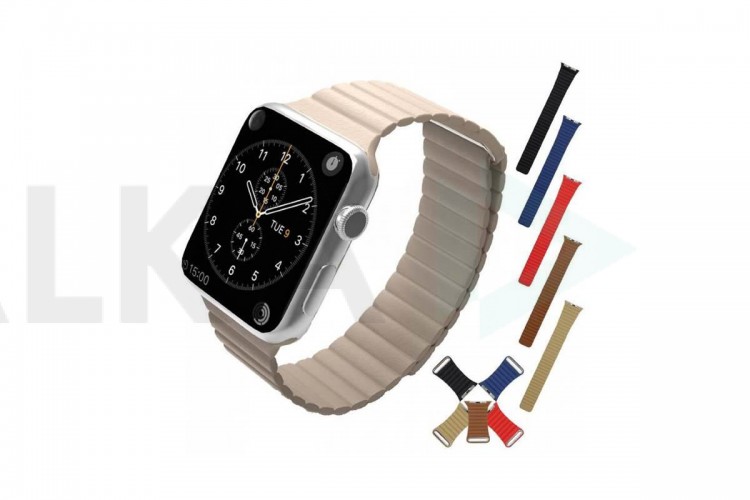 Кожаный магнитный браслет для Apple Watch 38-40 мм цвет в ассортименте