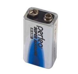 Батарейка алкалиновая Perfeo 6LR61 крона/1SH Super Alkaline (спайка)