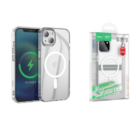 Чехол для iPhone 14 (6.1) HOCO Magnetic series тонкий (прозрачный)