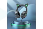 Наушники мониторные проводные HOCO W107 Cute cat luminous cat ear gaming headphones (Elf Cat)