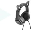 Наушники мониторные проводные HOCO W107 Cute cat luminous cat ear gaming headphones (Phantom Cat)