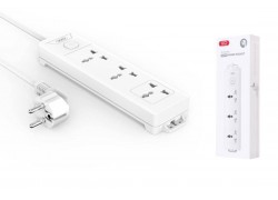 Сетевой удлинитель XO WL17 (EU) long row 3AC socket with main switch (белый)