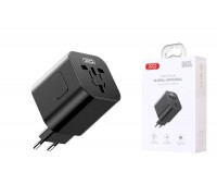 Сетевое зарядное устройство XO WL28 International Universal Travel Converter Plugs Black