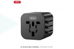 Сетевое зарядное устройство XO WL28 International Universal Travel Converter Plugs Black