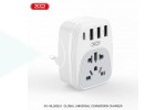 Сетевое зарядное устройство 3USB + USB-C XO WL26 EU to Multi-Country Universal Wall Plug 1USB-C+3USB-A Multi-Port Output Charger White