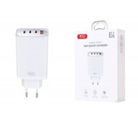 Сетевое зарядное устройство USB + 3 USB-C XO CE23 (EU) 65W GaN Nitride Fast Charging White