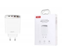 Сетевое зарядное устройство 2 USB + 2 USB-C XO CE22 (EU) 45W GaN Nitride Fast Charging White